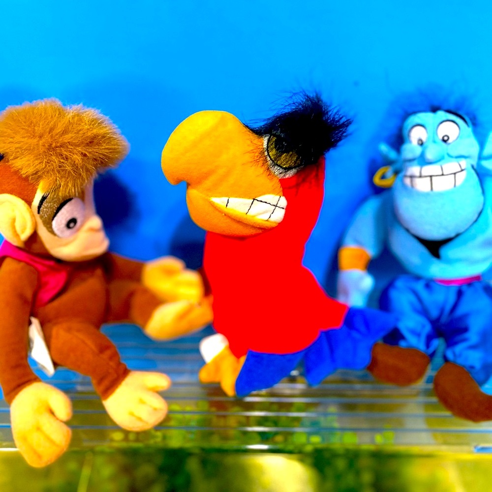 DISNEY EXCLUSIVE NWT VTG 1990s ALADDIN RETIRED BEAN BAG PLUSH COLLECTION OF 4 - Picture 2 of 16